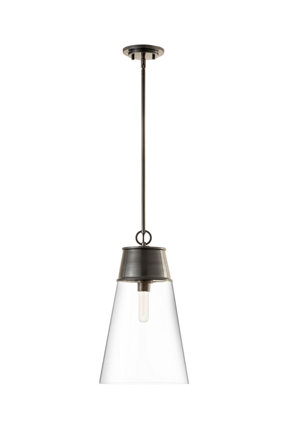 One Light Pendant by Z-Lite - Wentworth Collection, Plated Bronze Finish - 2300P12-BP