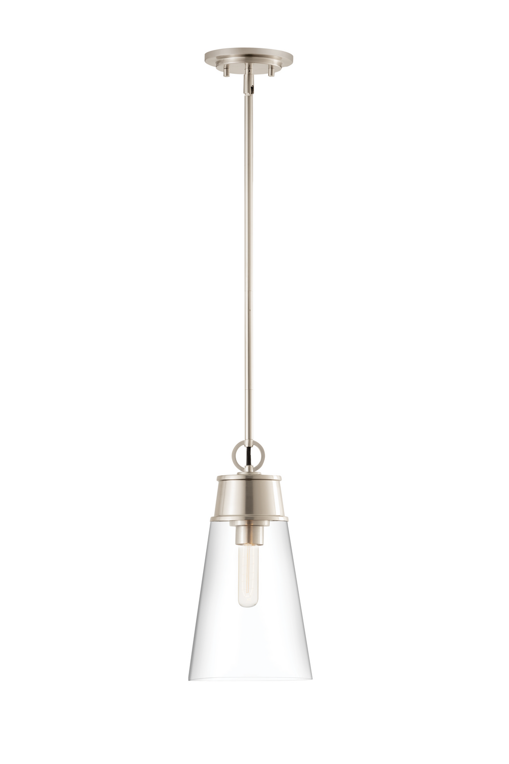 One Light Pendant by Z-Lite - Wentworth Collection, Brushed Nickel Finish - 2300P8-BN