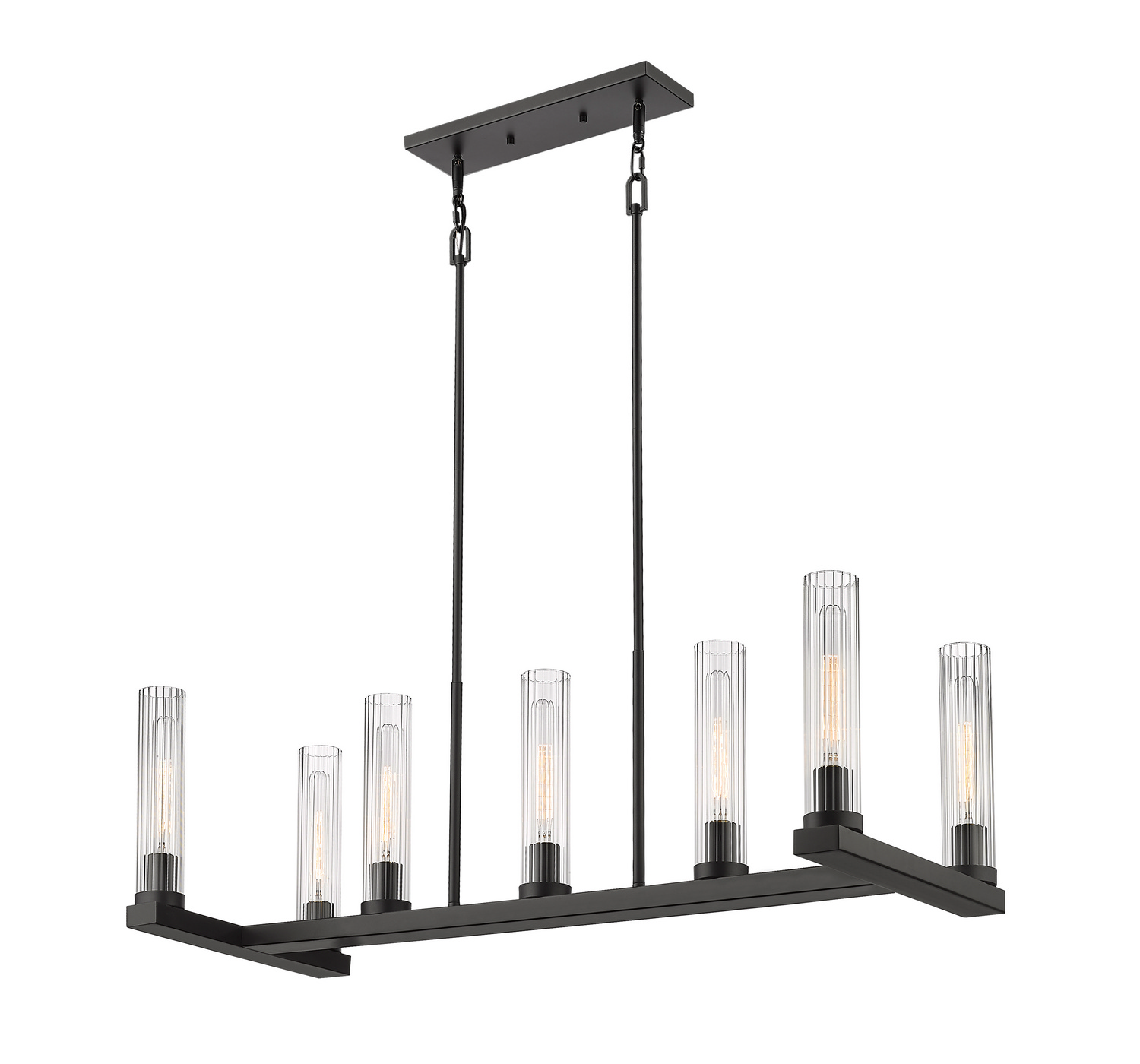 Seven Light Linear Chandelier by Z-Lite - Beau Collection, Bronze Finish - 3031-7L-BRZ
