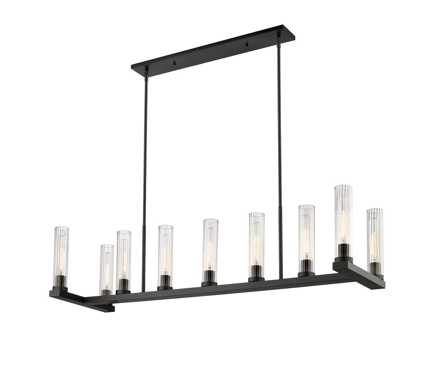 Nine Light Linear Chandelier by Z-Lite - Beau Collection, Bronze Finish - 3031-9L-BRZ