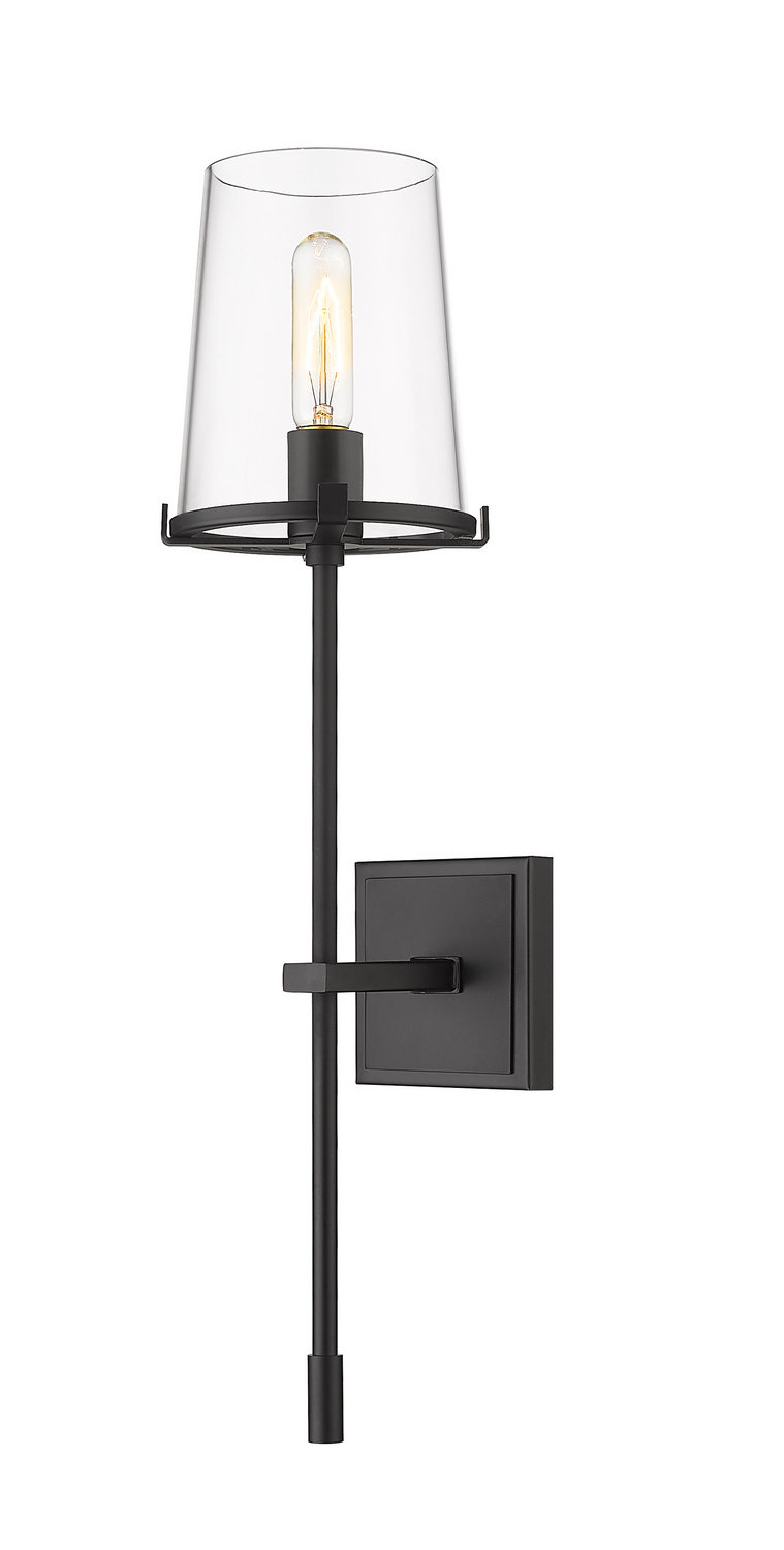One Light Wall Sconce by Z-Lite - Callista Collection, Matte Black Finish - 3032-1S-MB