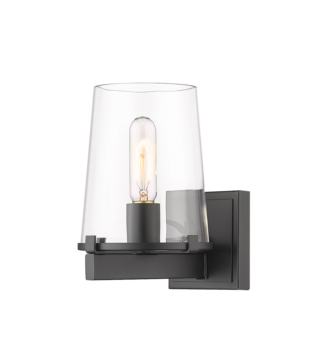 One Light Wall Sconce by Z-Lite - Callista Collection, Matte Black Finish - 3032-1V-MB