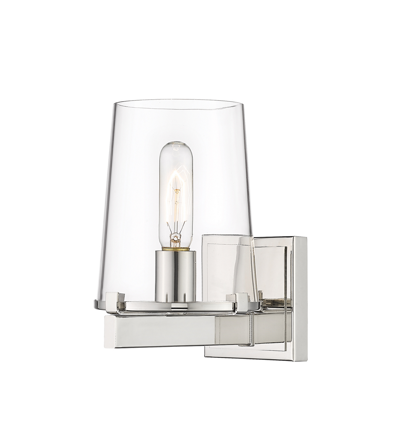 One Light Wall Sconce by Z-Lite - Callista Collection, Polished Nickel Finish - 3032-1V-PN