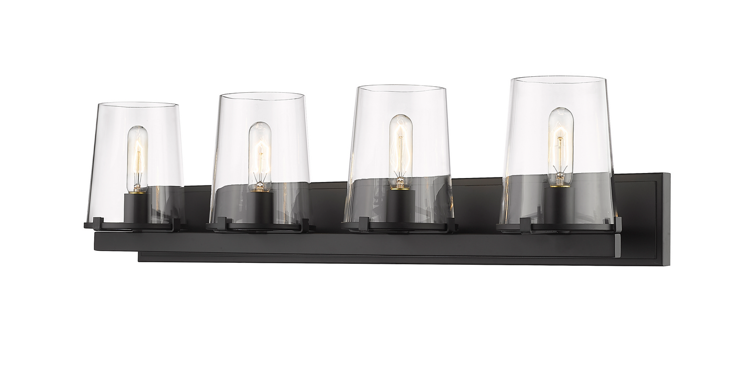 Four Light Vanity by Z-Lite - Callista Collection, Matte Black Finish - 3032-4V-MB