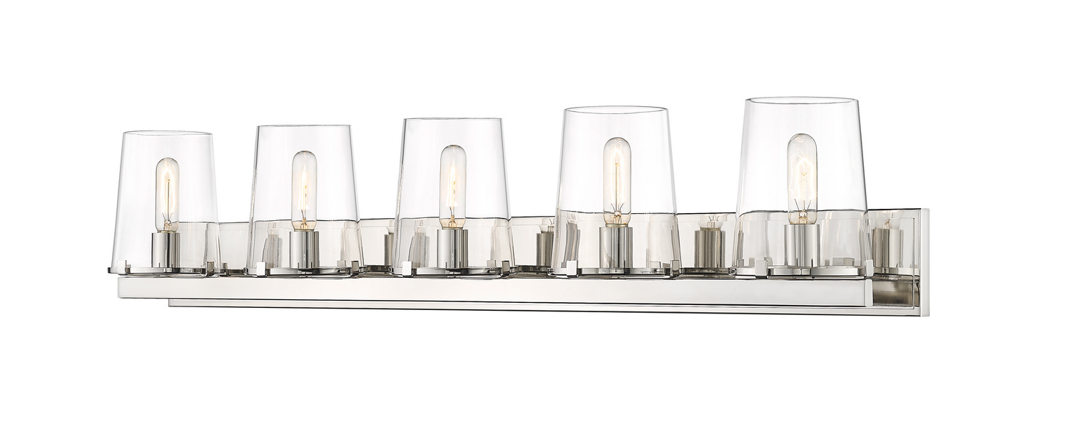 Five Light Vanity by Z-Lite - Callista Collection, Polished Nickel Finish - 3032-5V-PN