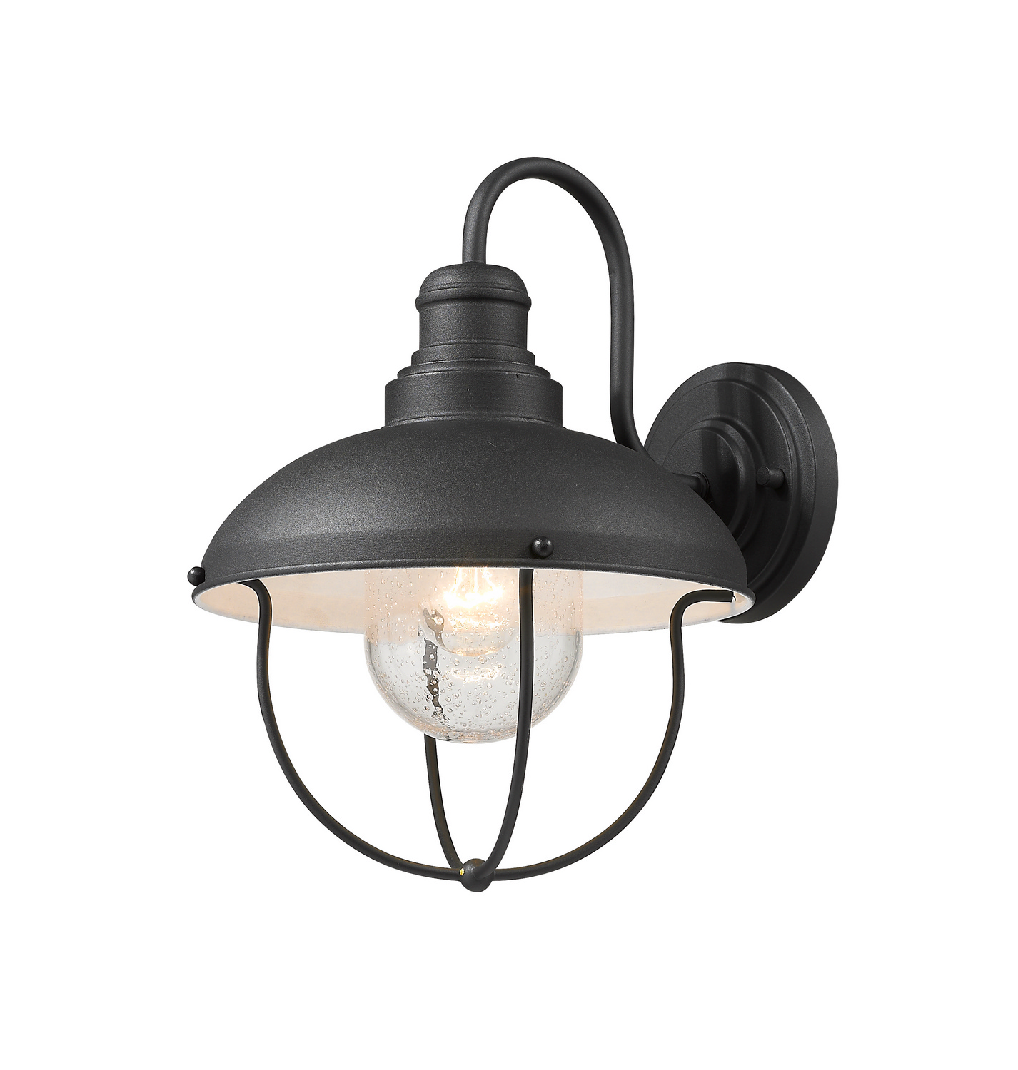 One Light Outdoor Wall Light by Z-Lite - Ansel Collection, Black Finish - 590M-BK
