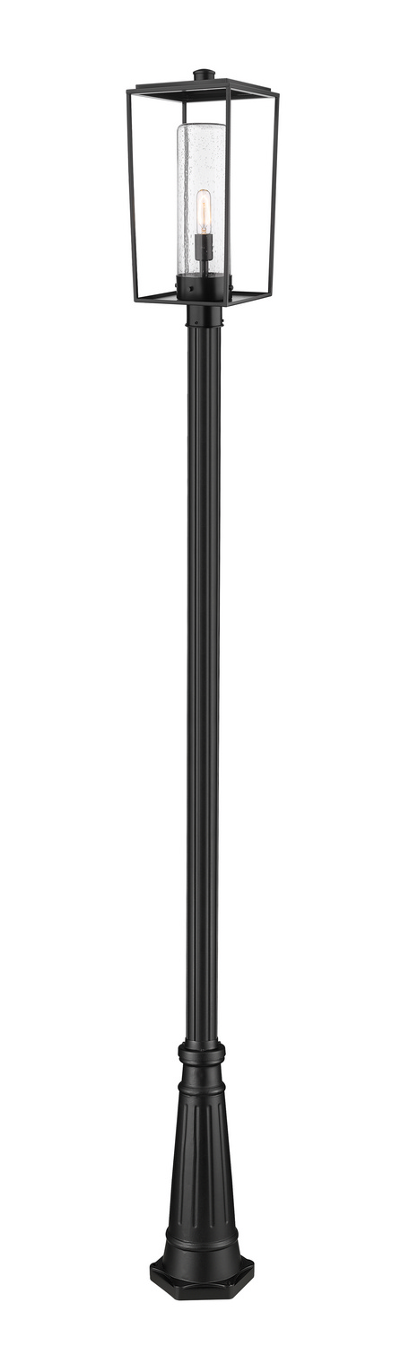 One Light Outdoor Post Mounted Fixture by Z-Lite - Sheridan Collection, Black Finish - 594PHBR-519P-BK