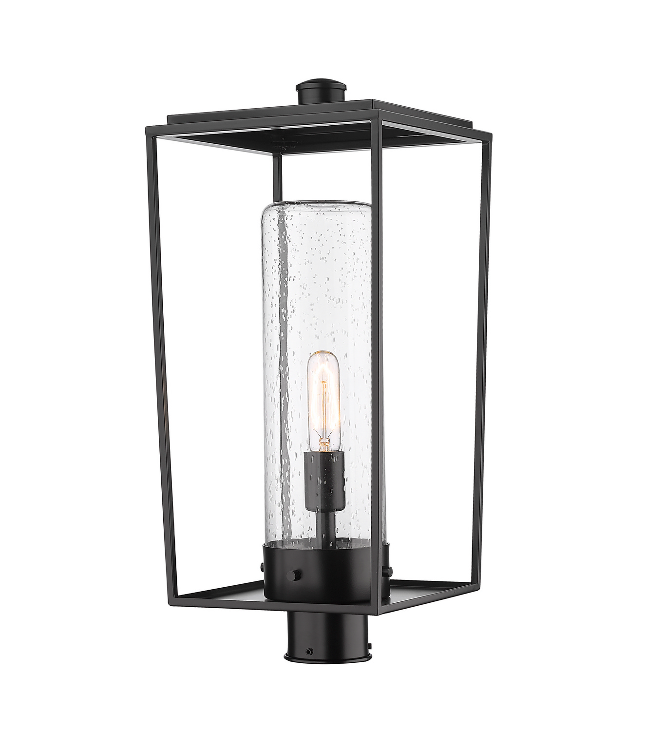 One Light Outdoor Post Mount Fixture by Z-Lite - Sheridan Collection, Black Finish - 594PHBR-BK