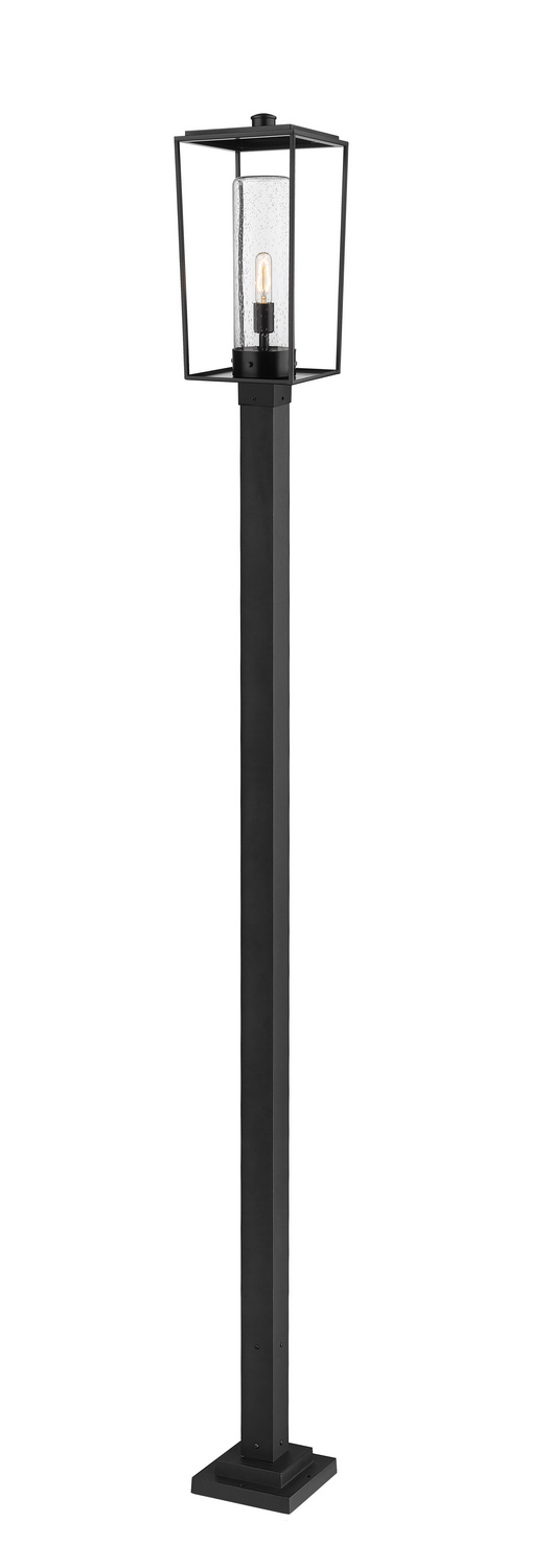 One Light Outdoor Post Mounted Fixture by Z-Lite - Sheridan Collection, Black Finish - 594PHBS-536P-BK