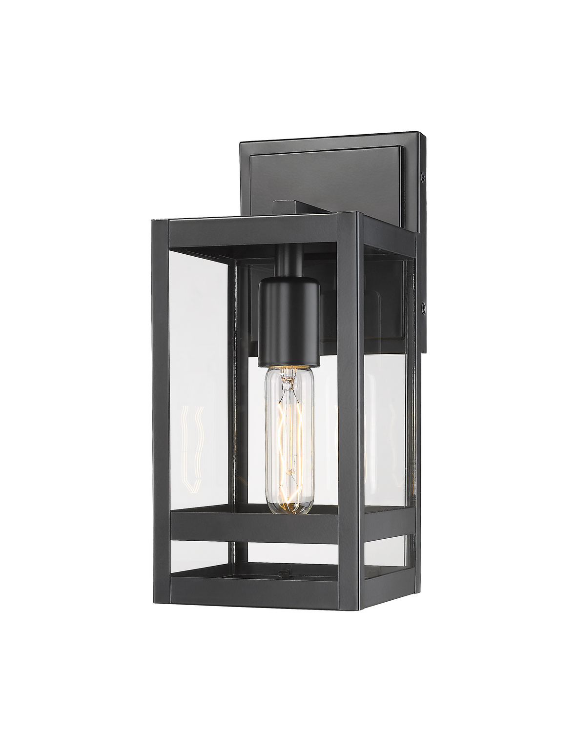 One Light Outdoor Wall Light by Z-Lite - Nuri Collection, Black Finish - 596S-BK