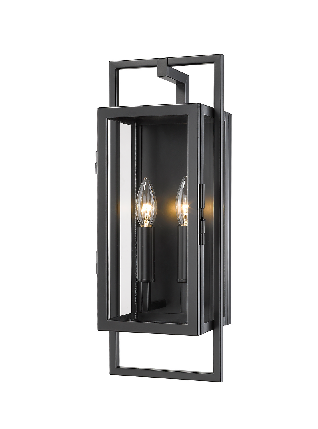 Two Light Outdoor Wall Sconce by Z-Lite - Lucian Collection, Black Finish - 598S-BK