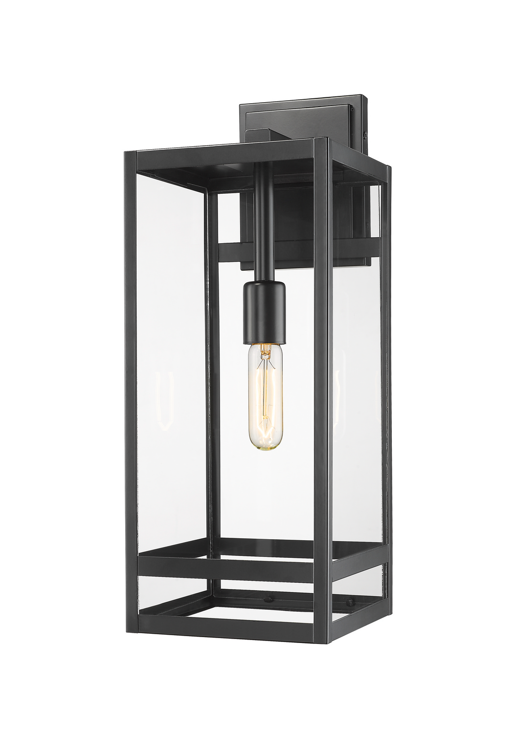 One Light Outdoor Wall Light by Z-Lite - Nuri Collection, Black Finish - 596B-BK