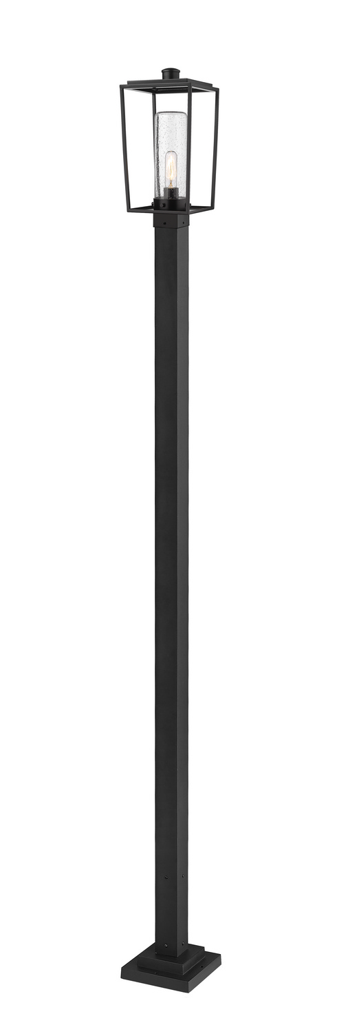 One Light Outdoor Post Mounted Fixture by Z-Lite - Sheridan Collection, Black Finish - 594PHMS-536P-BK
