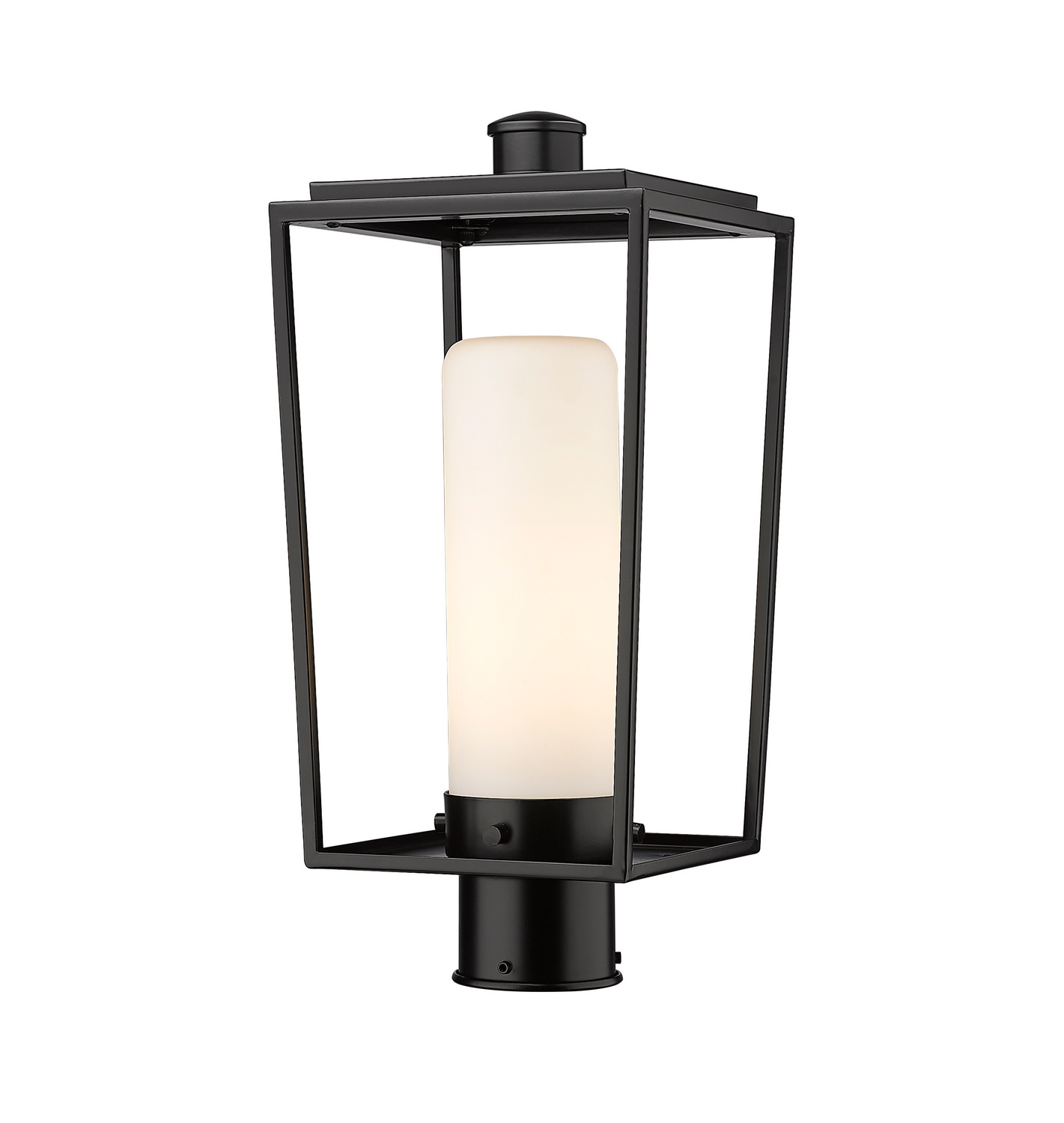 One Light Outdoor Post Mount Fixture by Z-Lite - Sheridan Collection, Black Finish - 595PHMR-BK