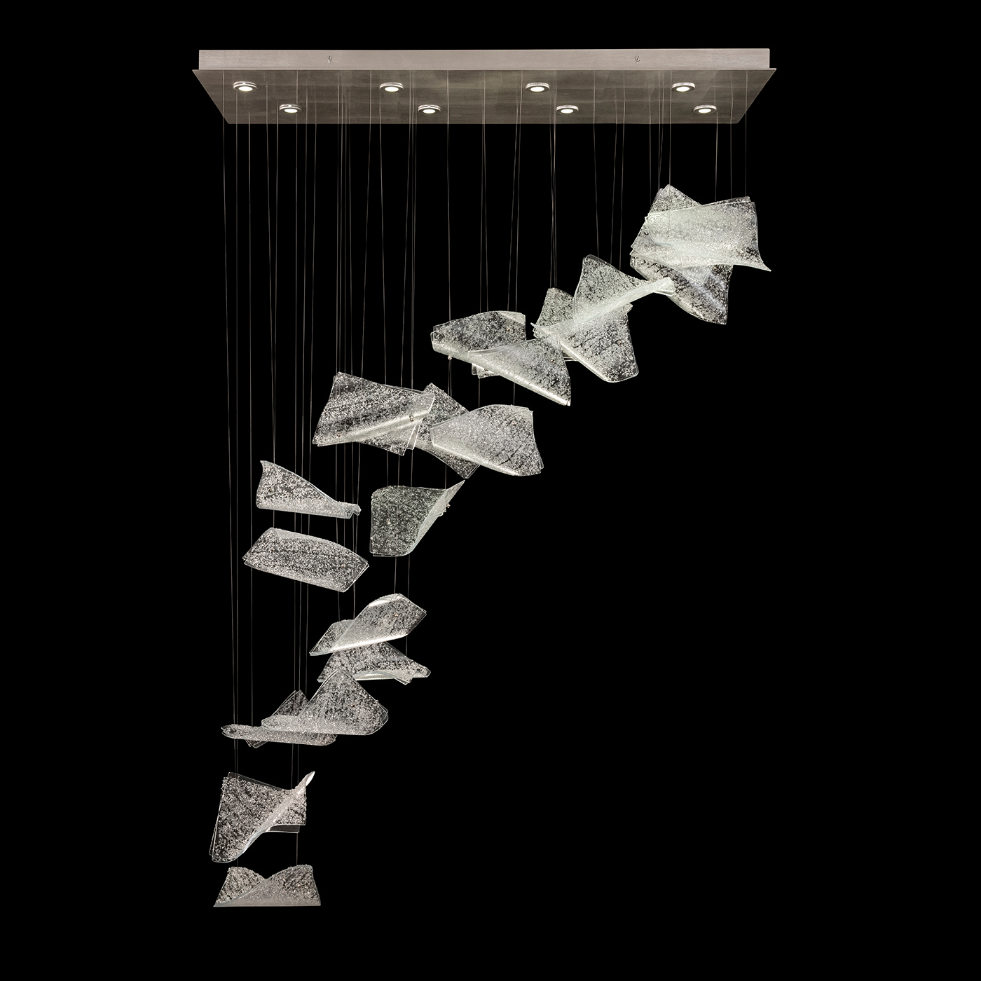 Fine Art Elevate LED Pendant in Silver Leaf - 894840-161ST