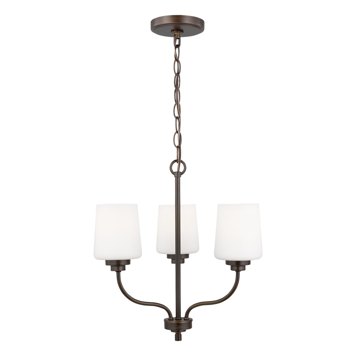 Generation Lighting. Windom Three Light Chandelier in Bronze - 3102803-710