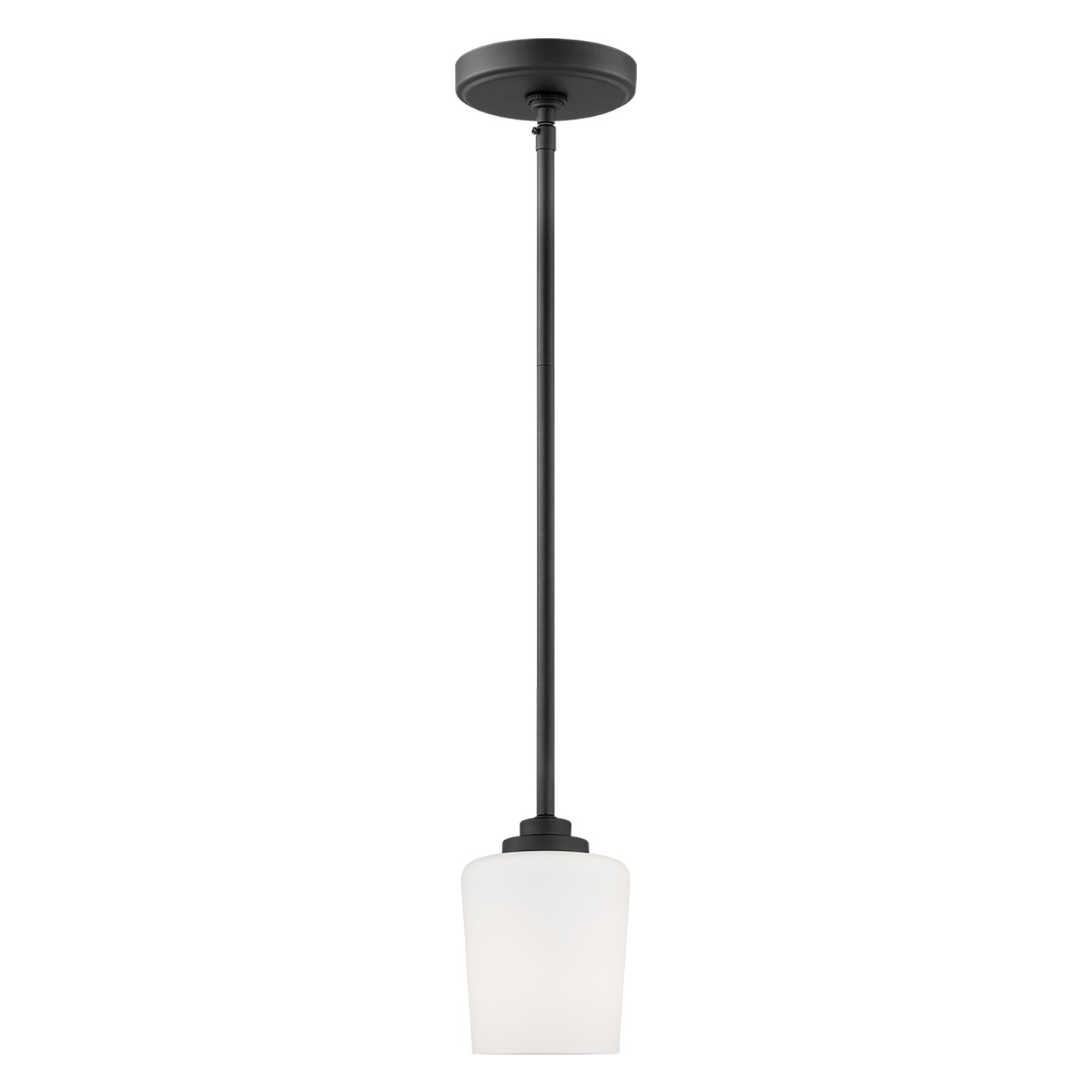 Generation Lighting. Windom One Light Mini-Pendant in Midnight Black - 6102801-112