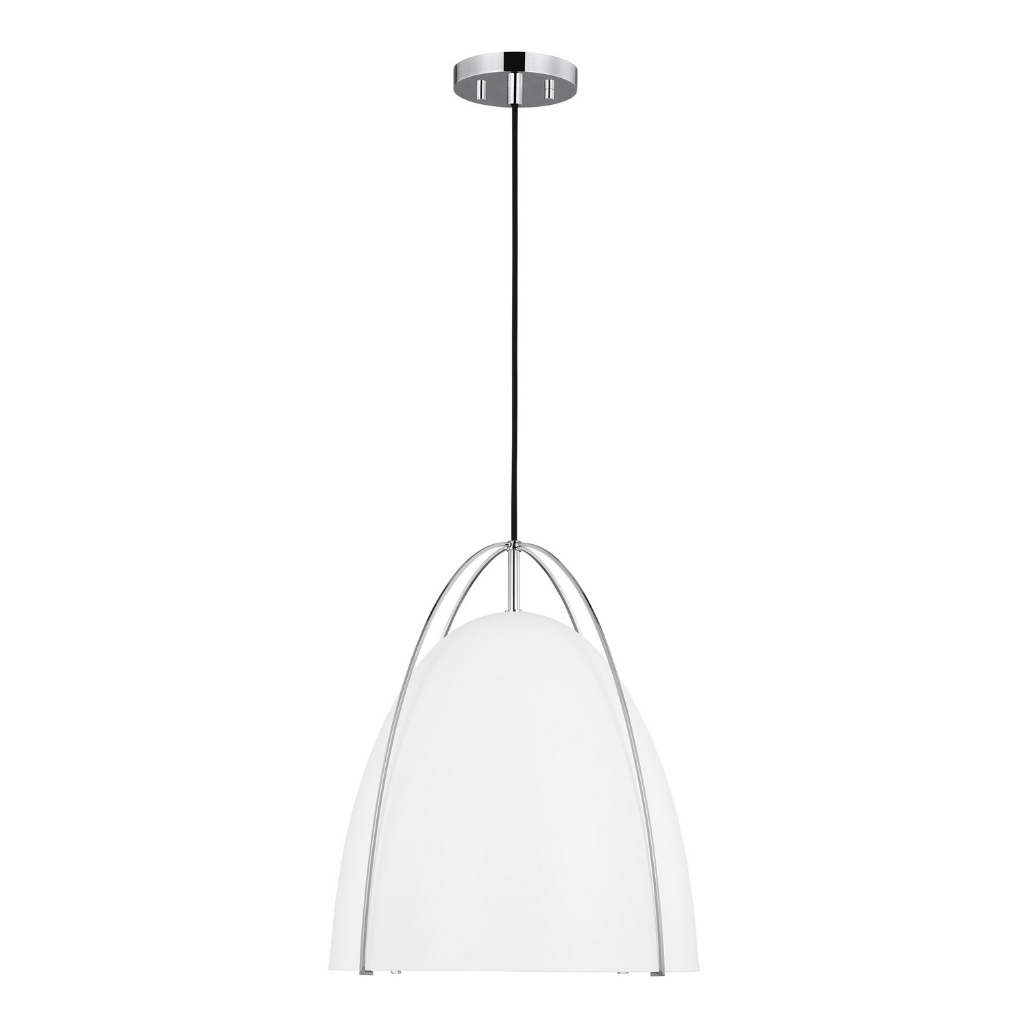 Visual Comfort Studio Norman One Light Pendant in Chrome - 6651801EN3-05