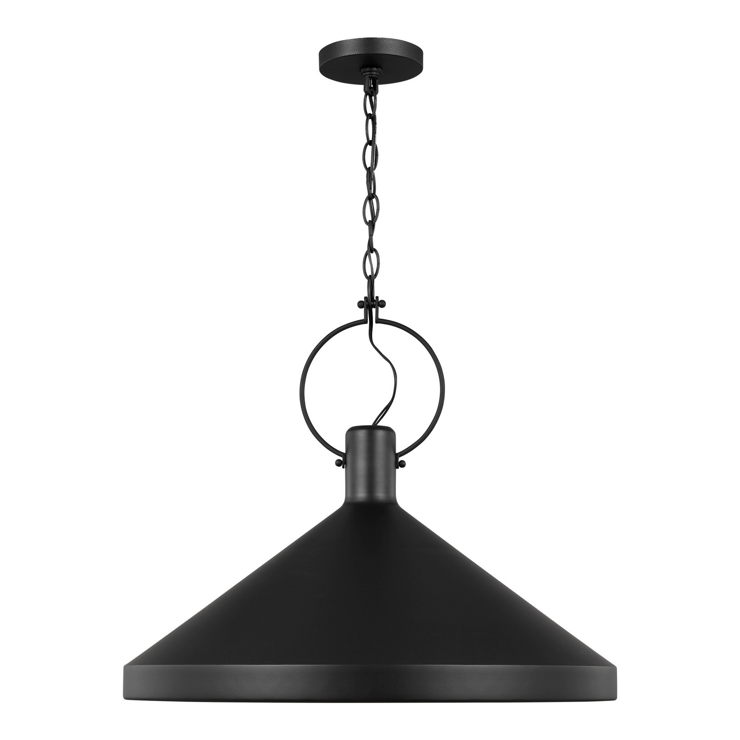 Visual Comfort Studio Lyon One Light Pendant in Midnight Black - 6884901-112