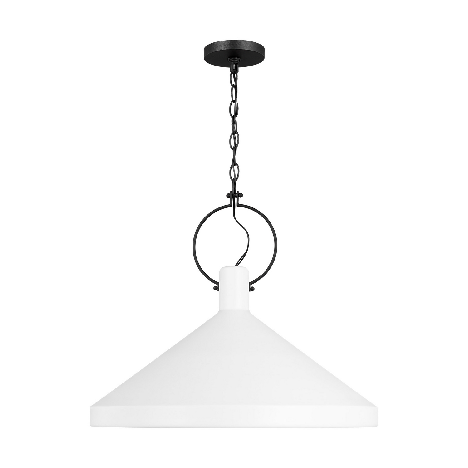 Visual Comfort Studio Lyon One Light Pendant in Matte White - 6884901-115