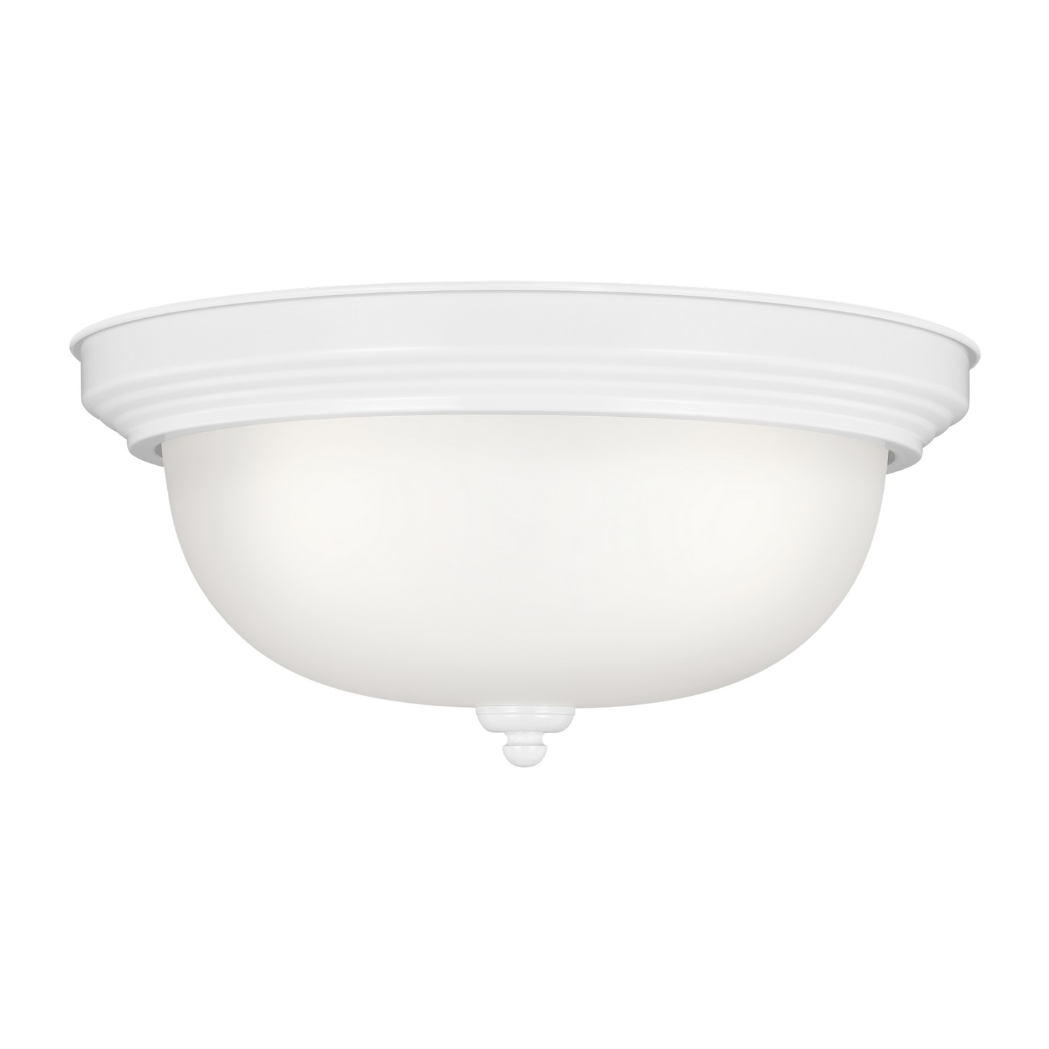 Photos - Chandelier / Lamp Generation Lighting White Three Light Flush Mount from the Geary Collection 77065EN3-15