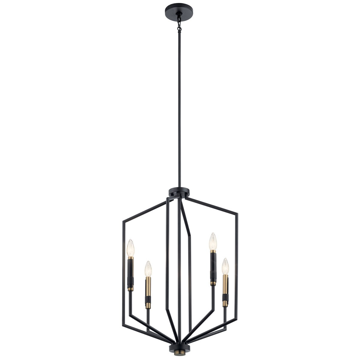 Kichler Armand Four Light Foyer Pendant in Black - 52351BK