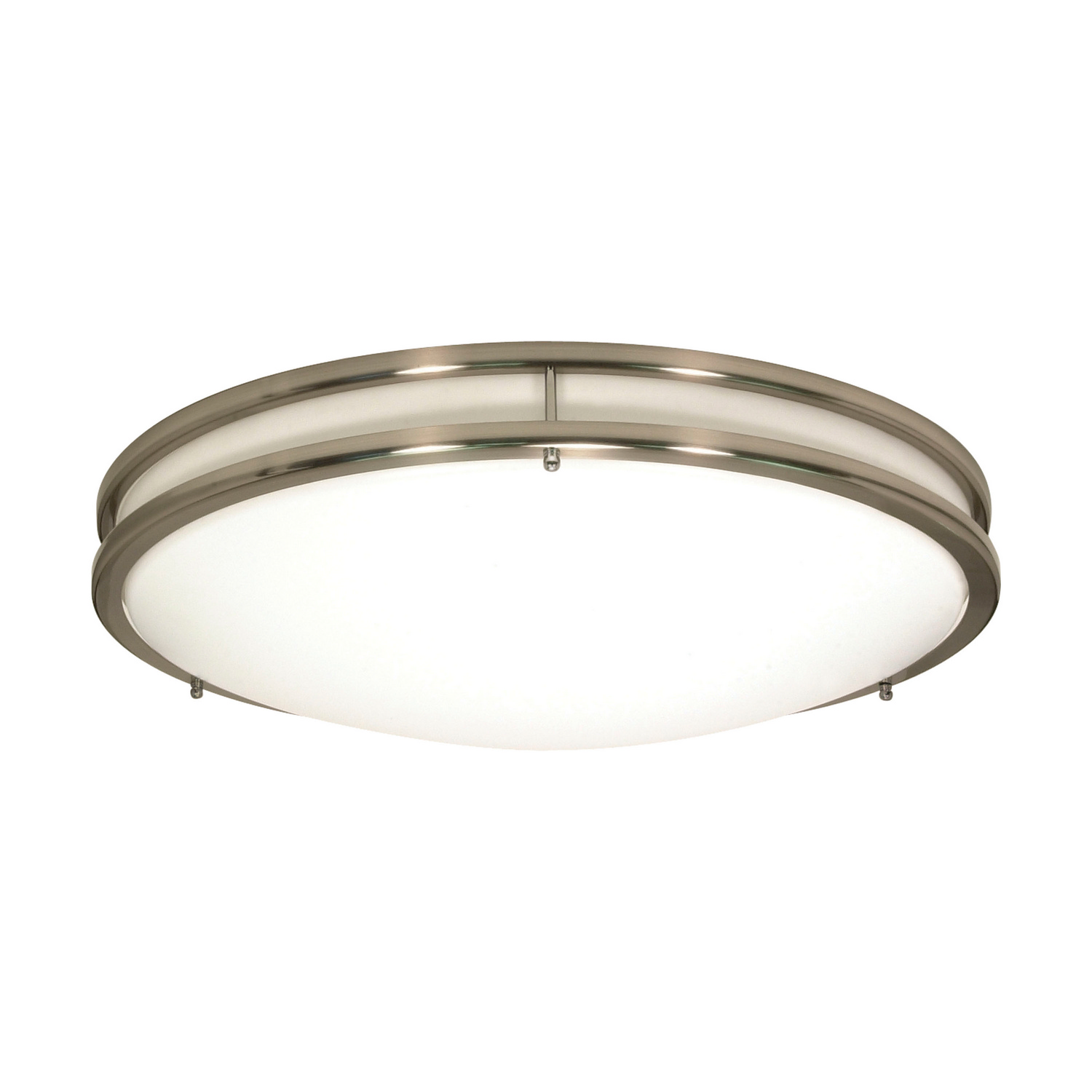 NUVO 62/1635 LED GLAMOUR 10 INCH; FLUSH MOUNT BRUSHED NICKEL CCT SELECTABLE 3K/4K/5K
