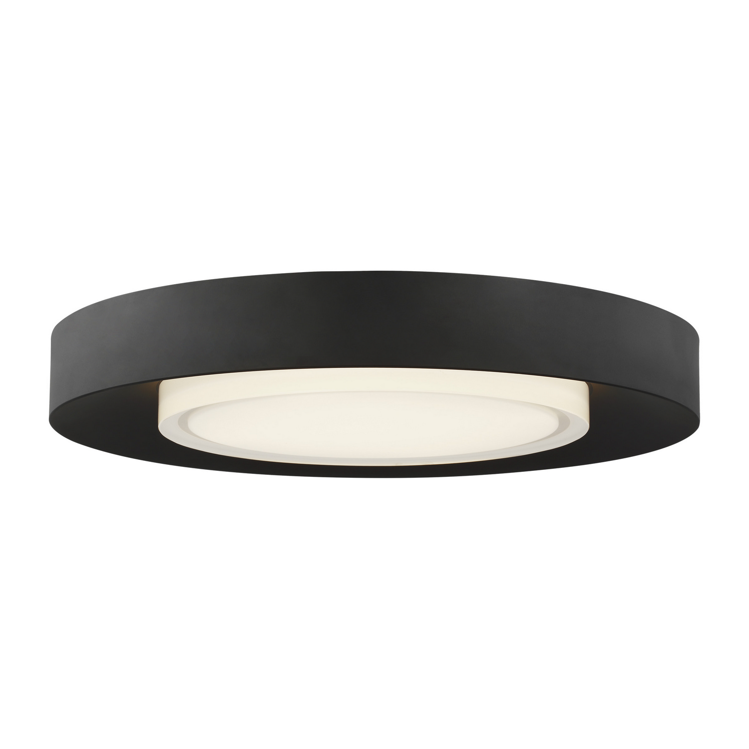 Visual Comfort Modern Hilo LED Flush Mount in Nightshade Black - 700FMHLO16B-LED927