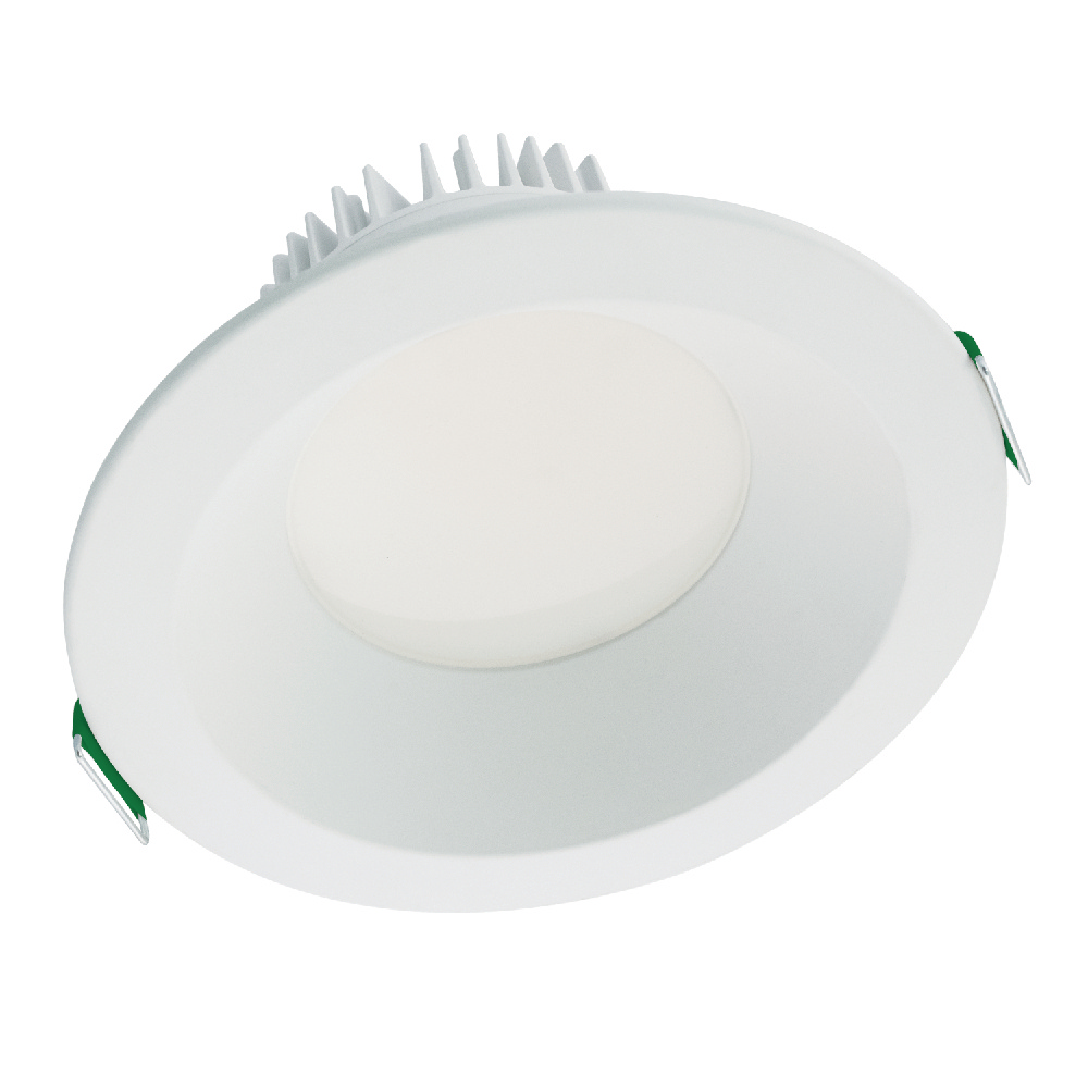 Product image for Cooper Solutions LCR8809FSE010MW 8" all- purpose round LED module, 8000 lumens,90 CRI minimum, field selectable CCT,UNV 120 - 277V, 0-10V dimming,Matte white finish