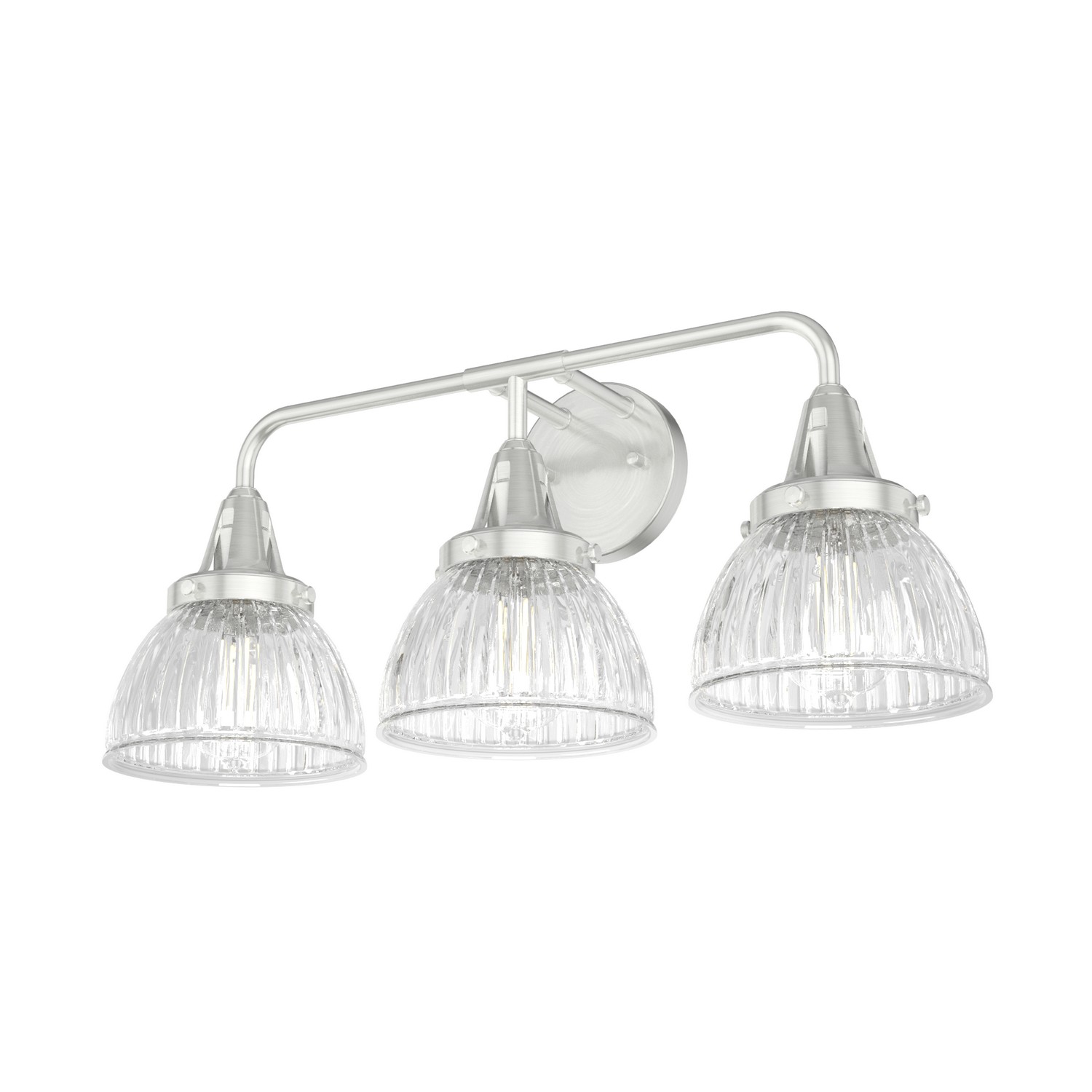 Photos - Chandelier / Lamp Hunter Fans  Cypress Grove 3-Light Bathroom Vanity Light in Brushed Nickel - 19353 19353 