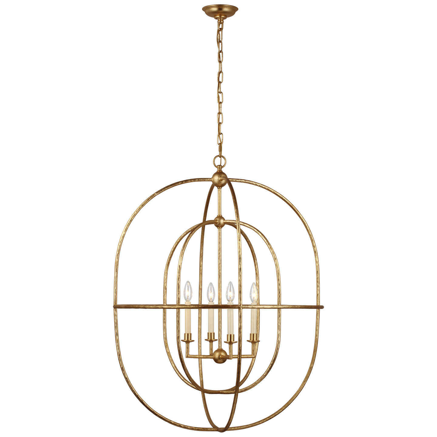 Visual Comfort Signature Desmond Cage LED Lantern in Gild - CHC 2225G