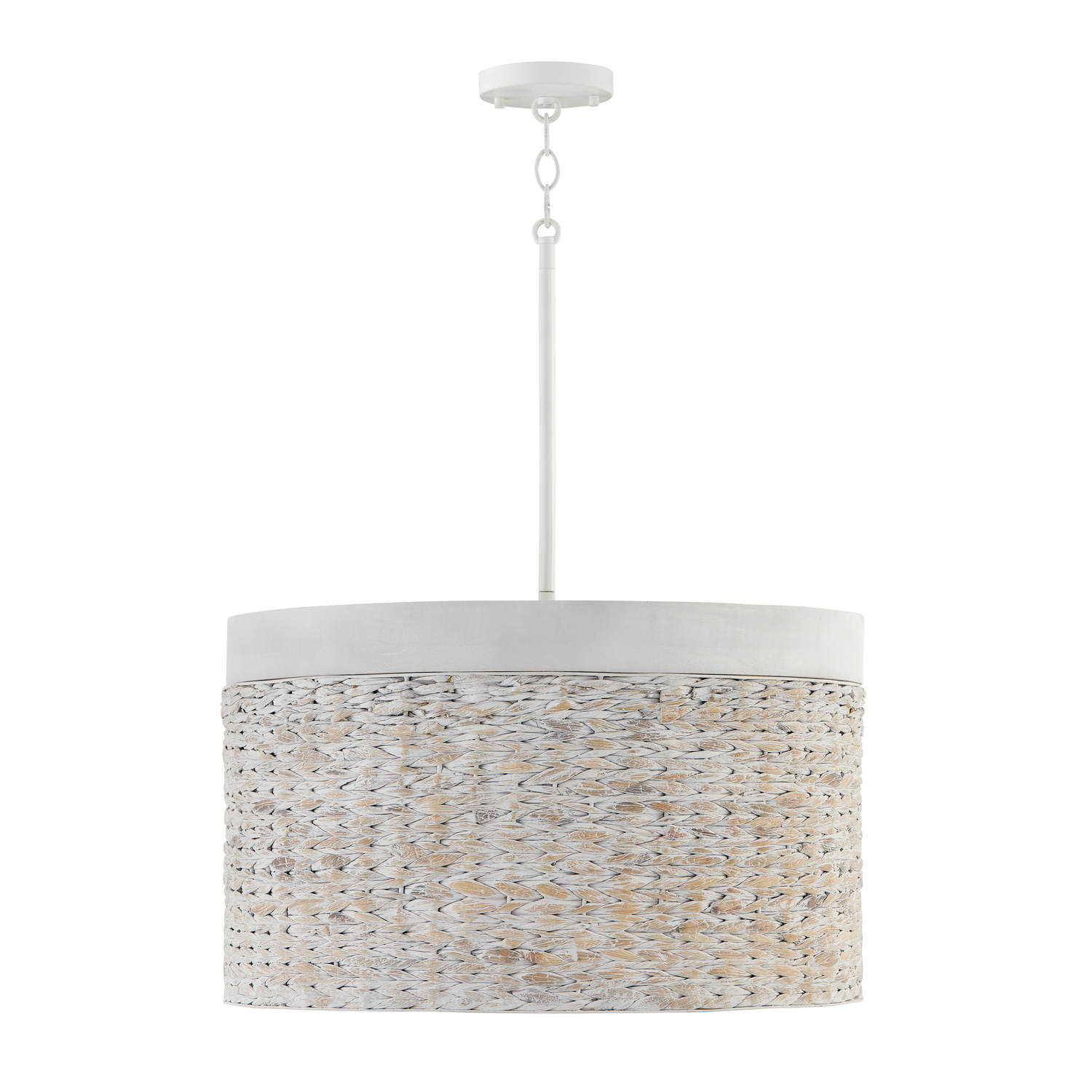 Capital Lighting Tallulah Four Light Pendant in Chalk Wash - 343942HW