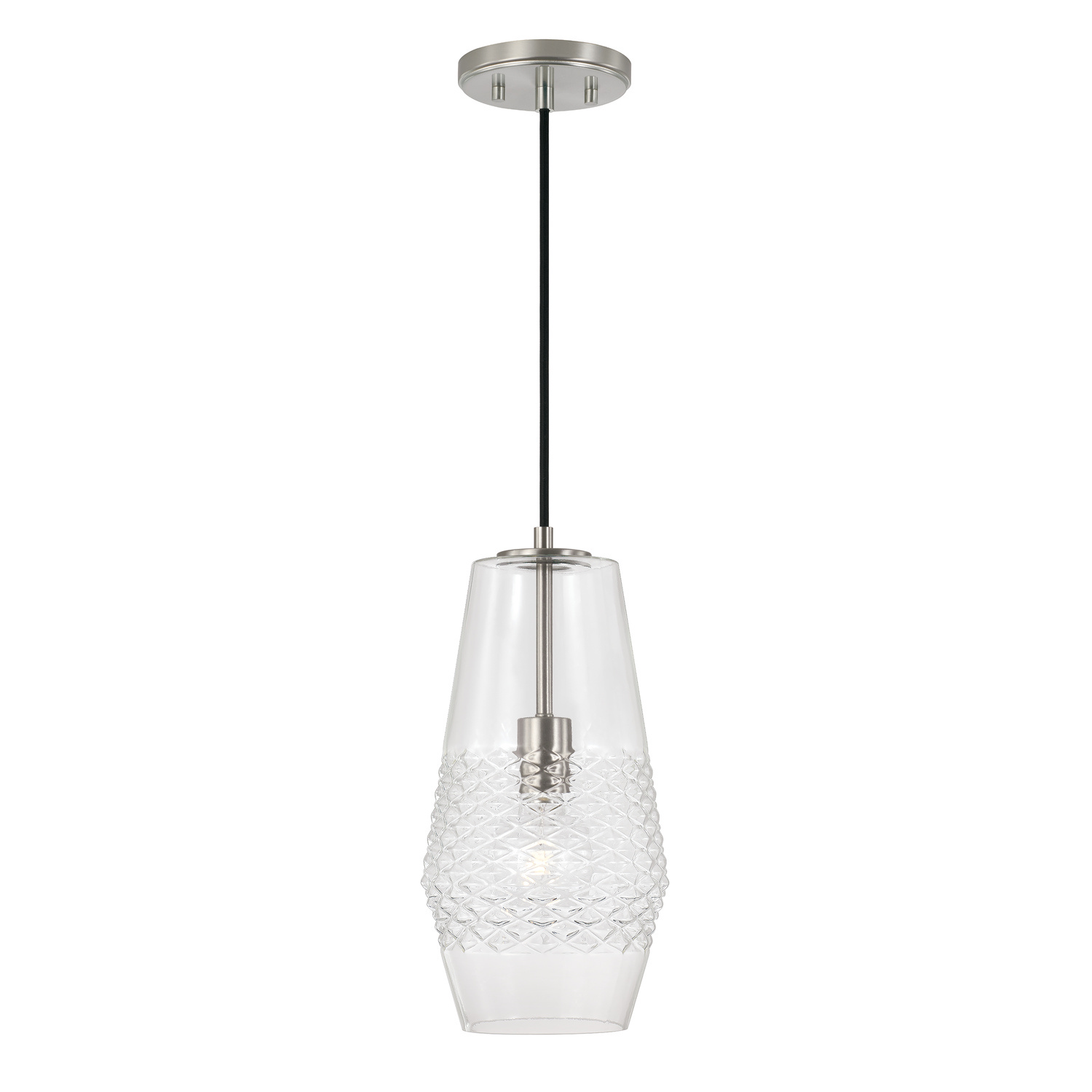 Capital Lighting Dena One Light Pendant in Brushed Nickel - 345011BN