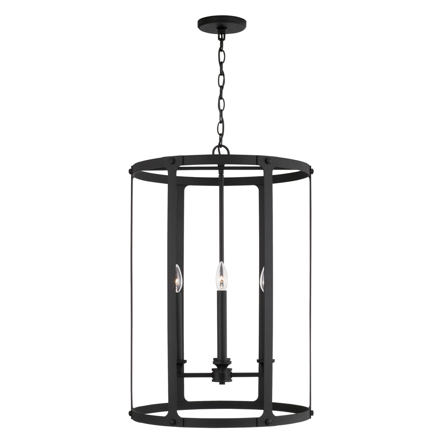 Capital Lighting Brennen Four Light Foyer Pendant in Black Iron - 544941BI