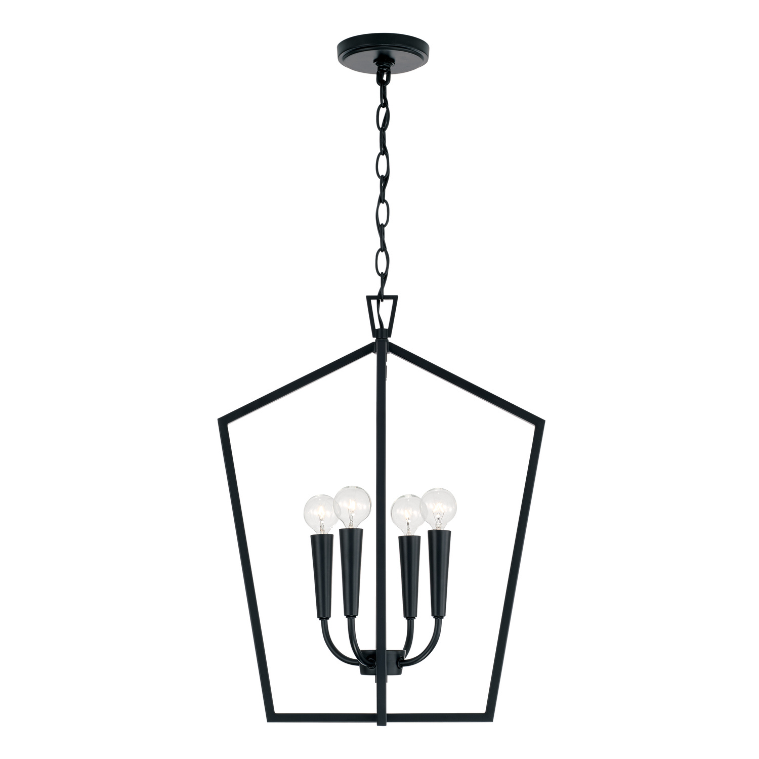 Capital Lighting Holden Four Light Foyer Pendant in Matte Black - 545941MB