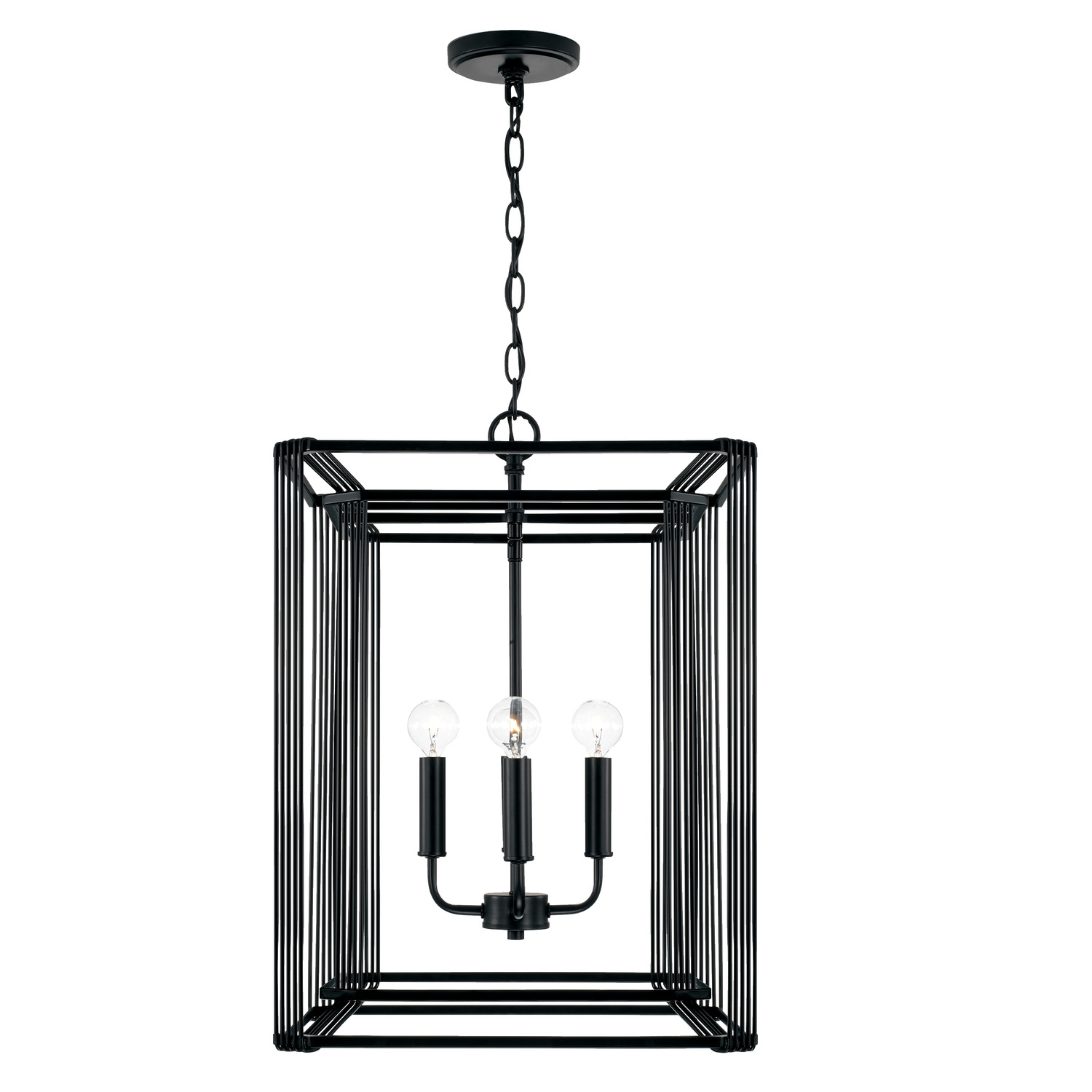 Capital Lighting Lennon Four Light Foyer Pendant in Matte Black - 546041MB