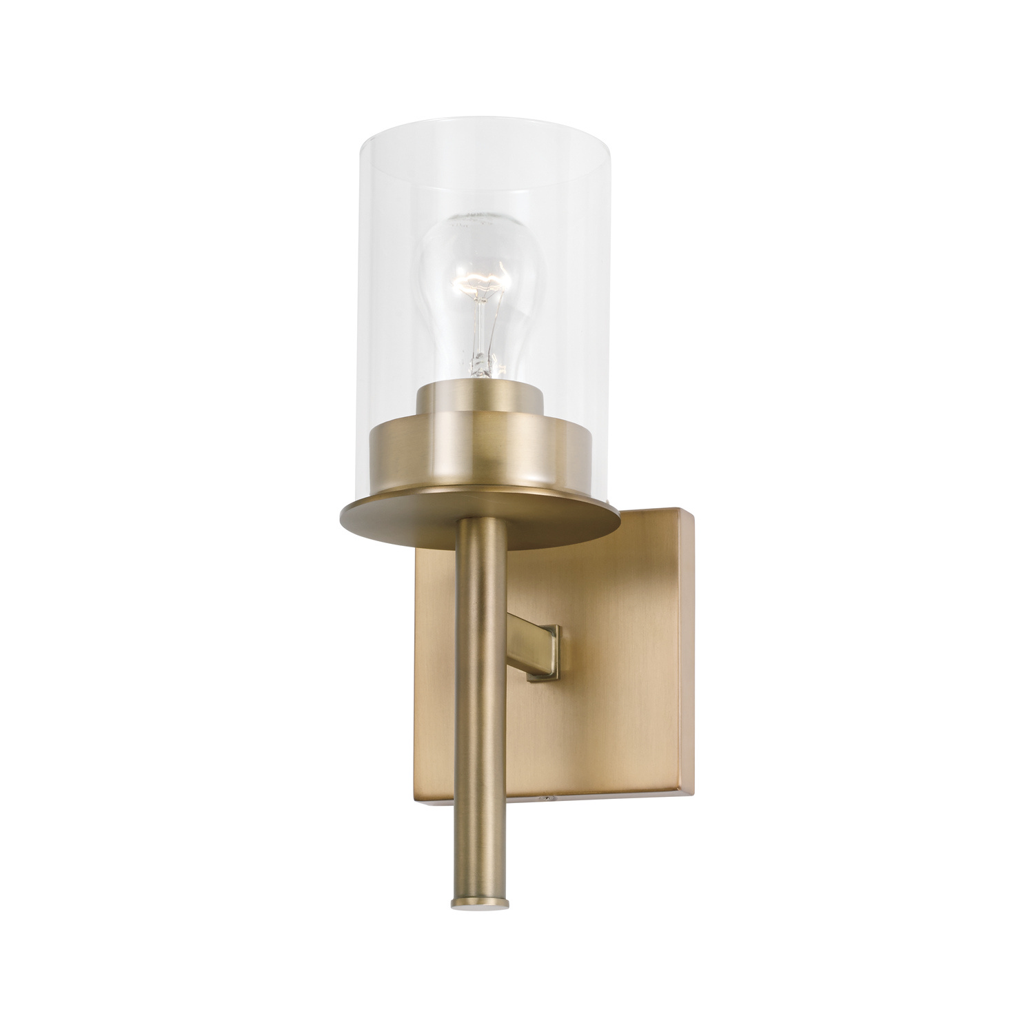 Capital Lighting Mason One Light Wall Sconce in Aged Brass - 646811AD-532