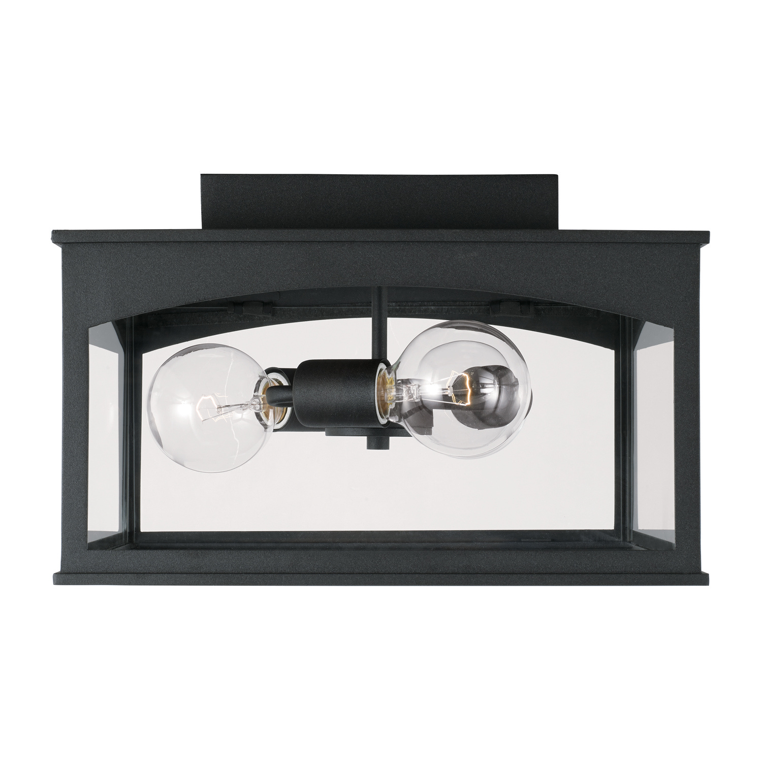 Capital Lighting Burton Three Light Outdoor Flush Mount in Black - 946731BK