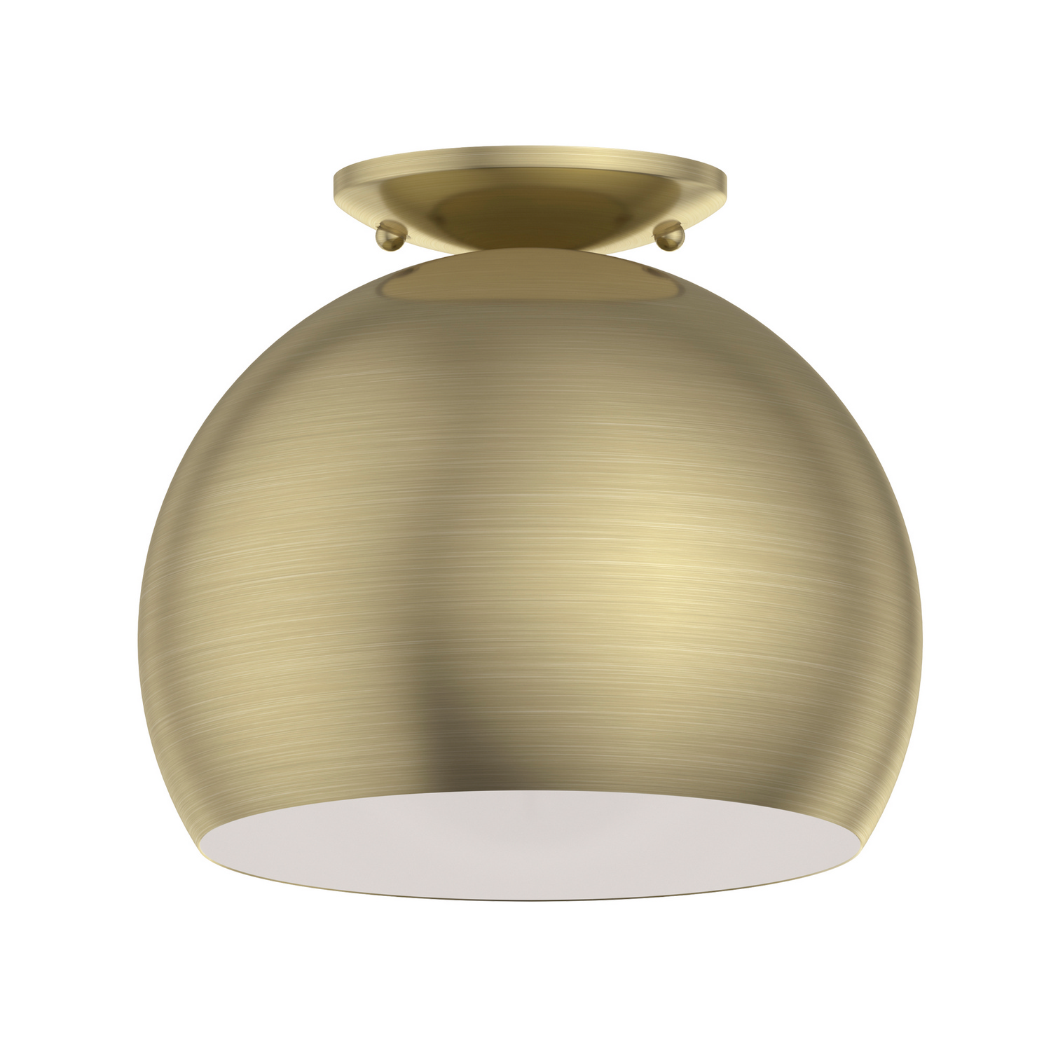 Photos - Chandelier / Lamp Steel Livex Antique Brass One Light Flush Mount from the Piedmont Collection 40800-01 