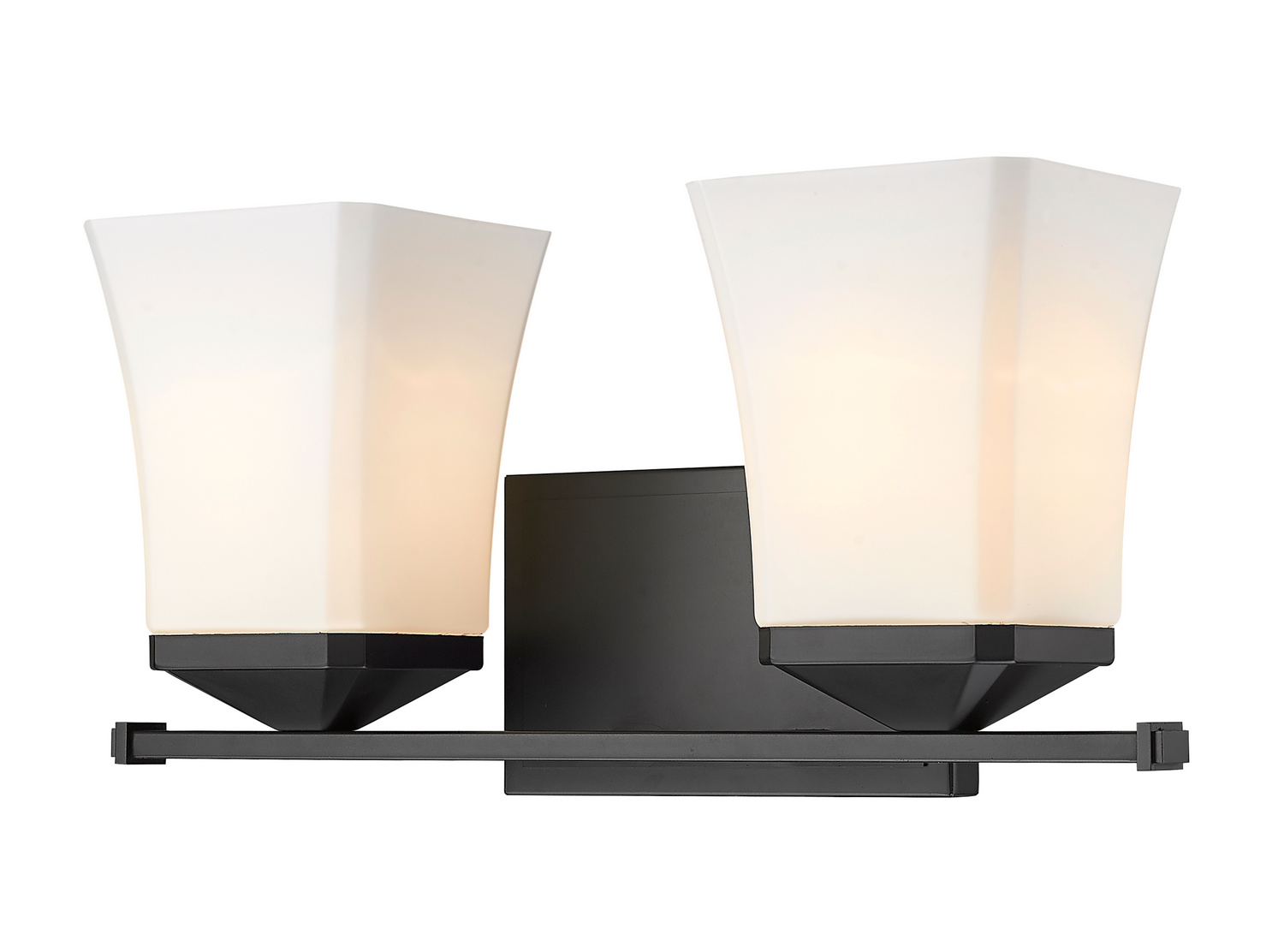 Two Light Vanity by Z-Lite - Darcy Collection, Matte Black Finish - 1939-2V-MB