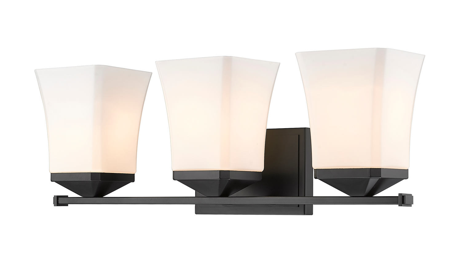 Three Light Vanity by Z-Lite - Darcy Collection, Matte Black Finish - 1939-3V-MB