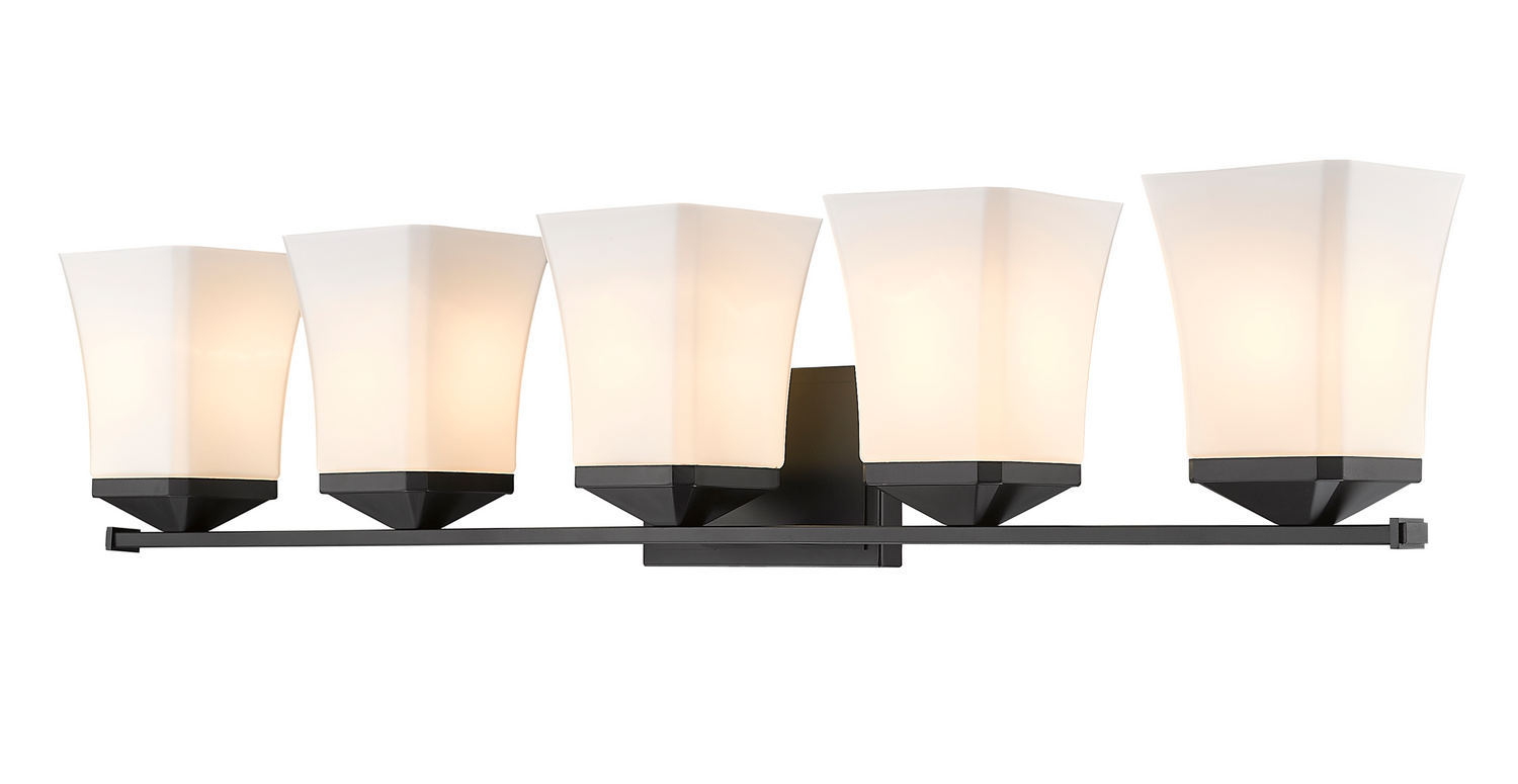 Five Light Vanity by Z-Lite - Darcy Collection, Matte Black Finish - 1939-5V-MB