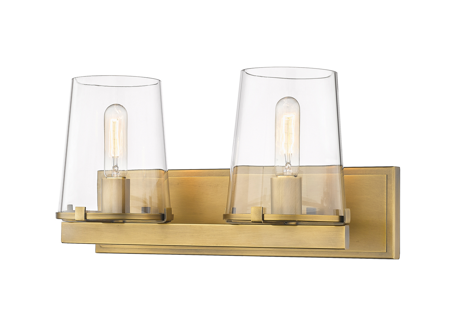 Two Light Vanity by Z-Lite - Callista Collection, Rubbed Brass Finish - 3032-2V-RB