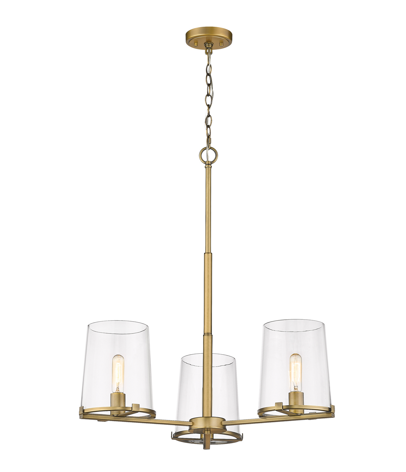 Three Light Chandelier by Z-Lite - Callista Collection, Rubbed Brass Finish - 3032-3RB