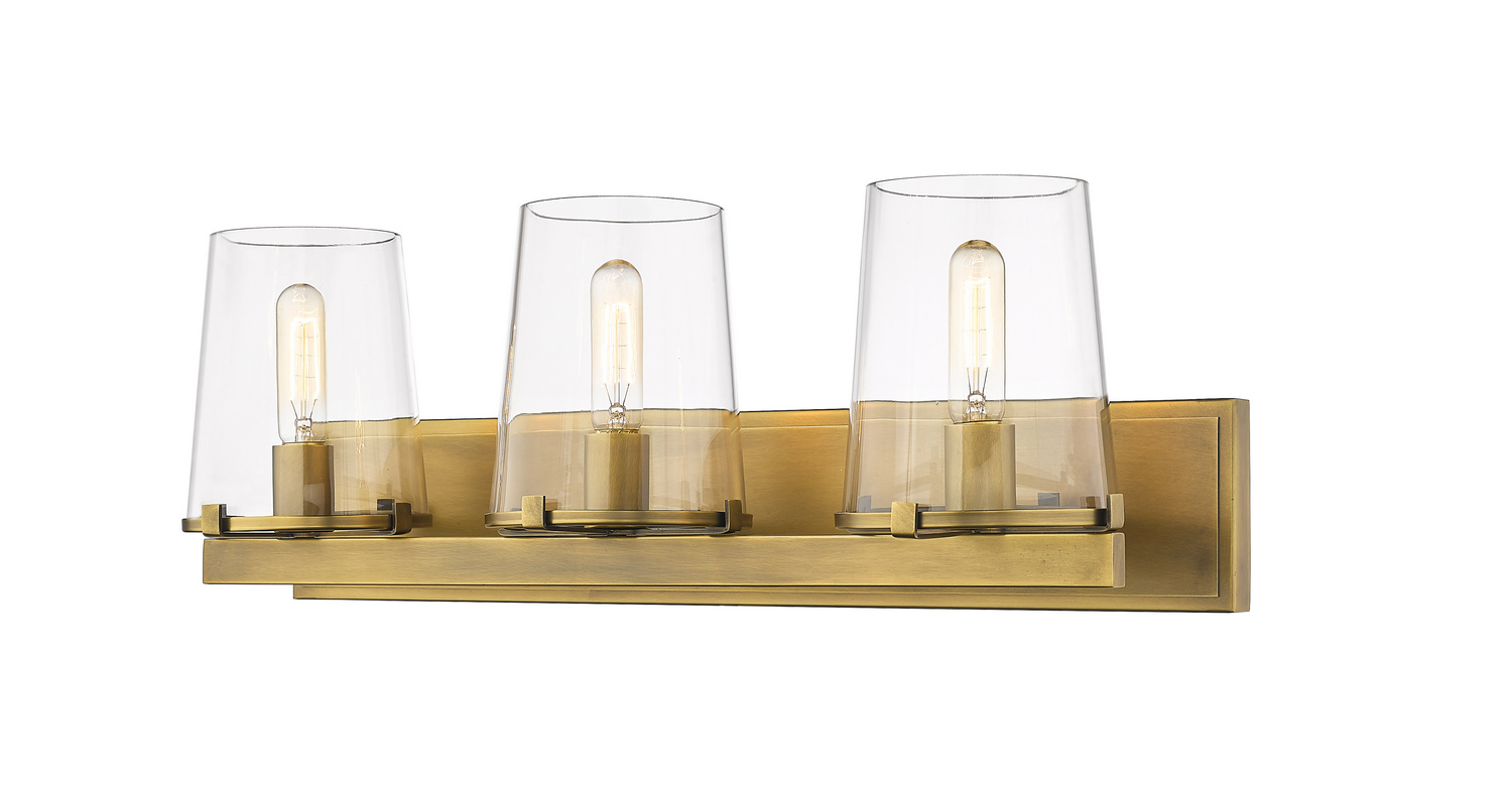 Three Light Vanity by Z-Lite - Callista Collection, Rubbed Brass Finish - 3032-3V-RB