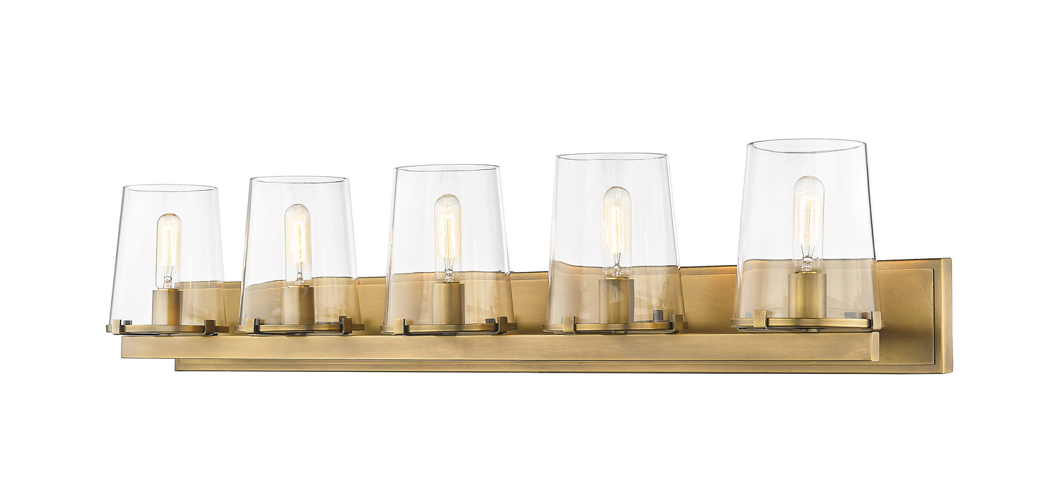Five Light Vanity by Z-Lite - Callista Collection, Rubbed Brass Finish - 3032-5V-RB