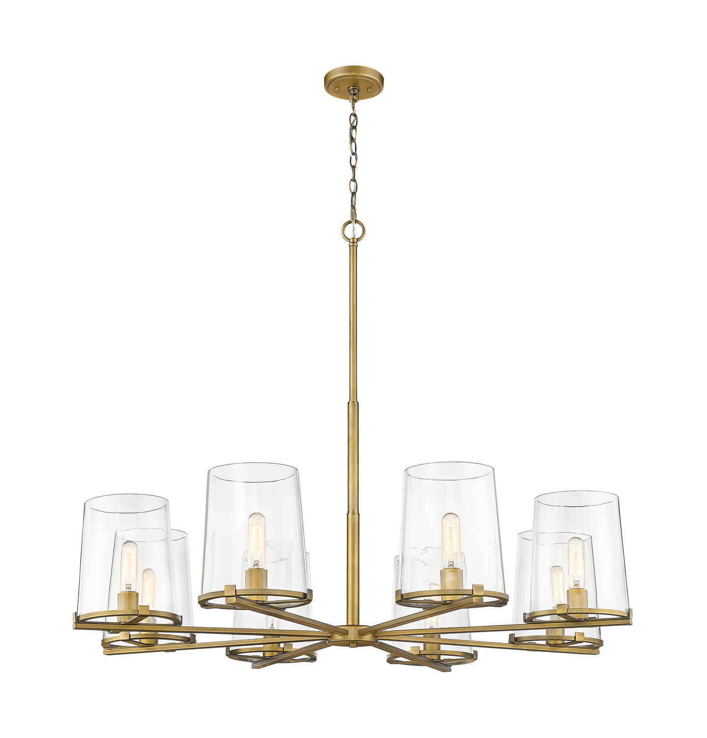 Eight Light Chandelier by Z-Lite - Callista Collection, Rubbed Brass Finish - 3032-8RB