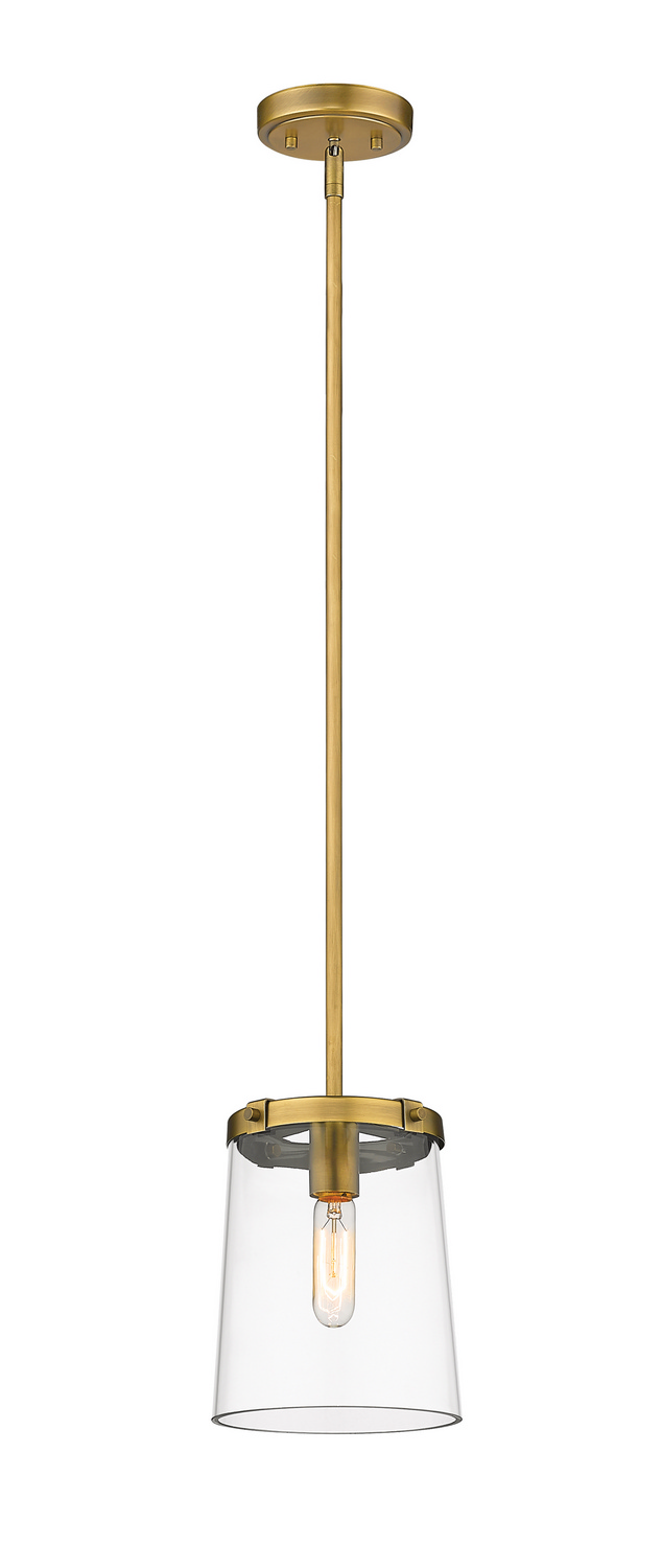 One Light Pendant by Z-Lite - Callista Collection, Rubbed Brass Finish - 3032MP-RB