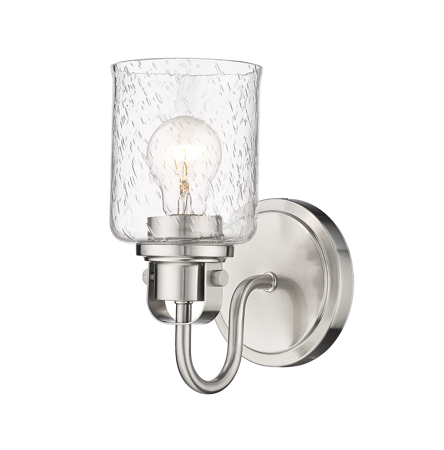 One Light Wall Sconce by Z-Lite - Kinsley Collection, Brushed Nickel Finish - 340-1S-BN