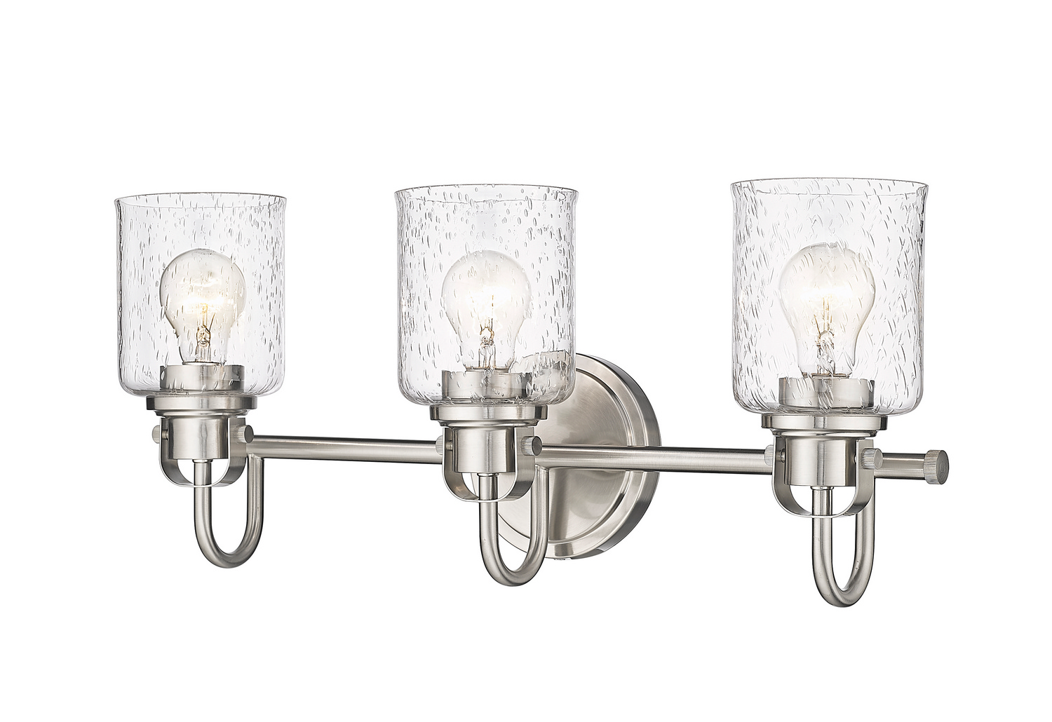 Three Light Vanity by Z-Lite - Kinsley Collection, Brushed Nickel Finish - 340-3V-BN